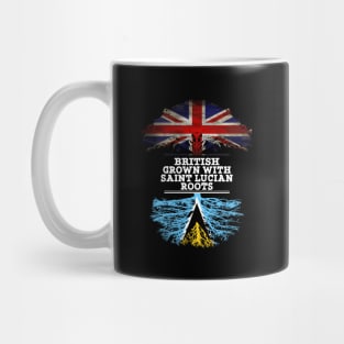 British Grown With Saint Lucian Roots - Gift for Saint Lucian With Roots From Saint Lucia Mug